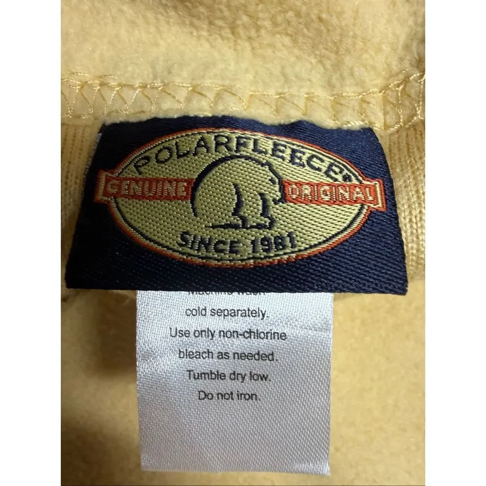 Vintage Berkshire Polar Fleece STANDARD  Fleece Pillowcases Set 2 Yellow Tan